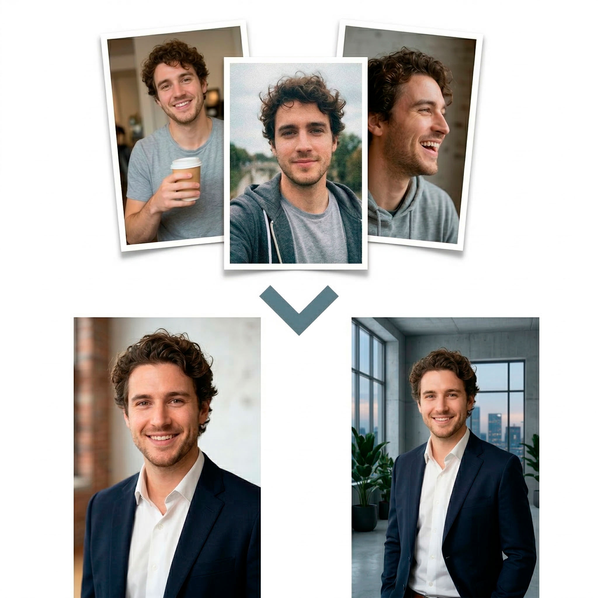 AI photo and video collage preview